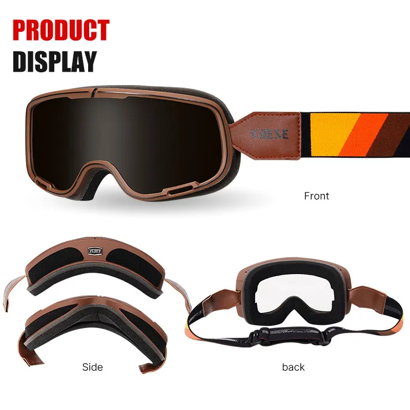 Ski Goggles Double Layers Anti-Fog Motorcycle Helmet Glasses Skiing Eyewear Men Women Winter Snowmobile Snowboard Cycling