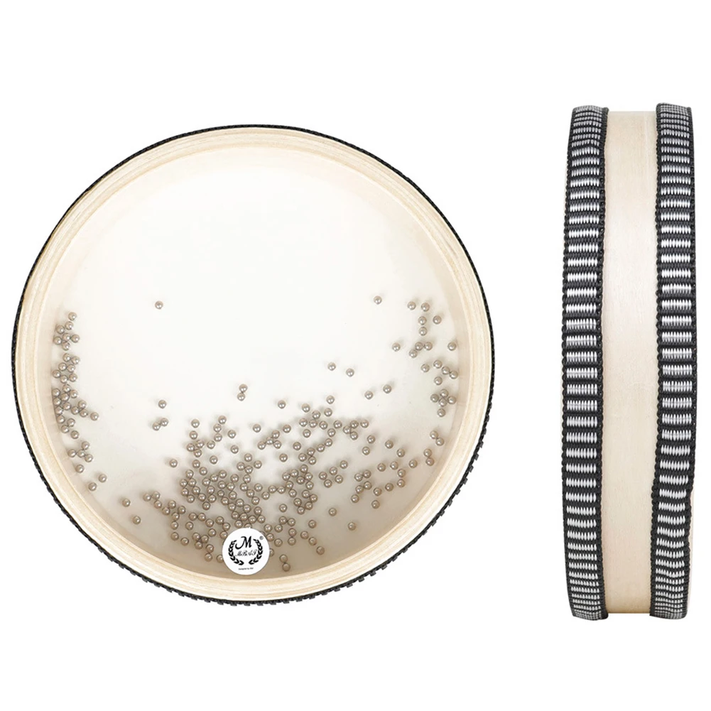 Ocean Drum Ocean Sound Effect Wave Bead Drum with Steel Balls Ocean Sea Drum Transparent for Children Boys Girls