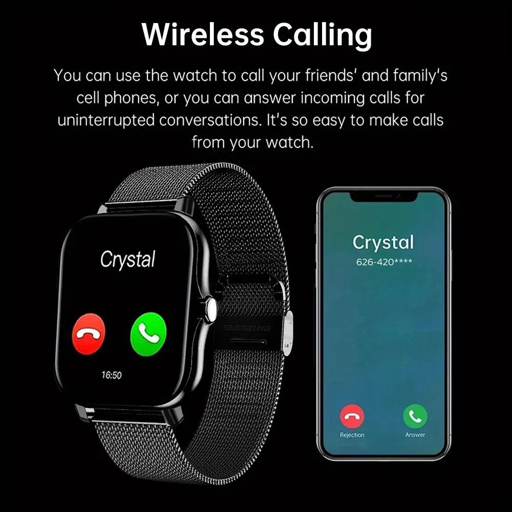 2025 New Smartwatch 1.83"Color Screen Full Touch  Wireless Bluetooth Call Custom Dial Heart Rate Monitor Smart Watch Women Men 3