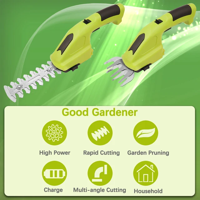 2 Az 1 -Ben Gyomnövény Háztartás Vezeték Nélküli Elektromos Sövény -Trimmer 3,6 V -Os Usb Újratölthető Gyomnövényes Metszés A Kerti Szerszámhoz - Image 3
