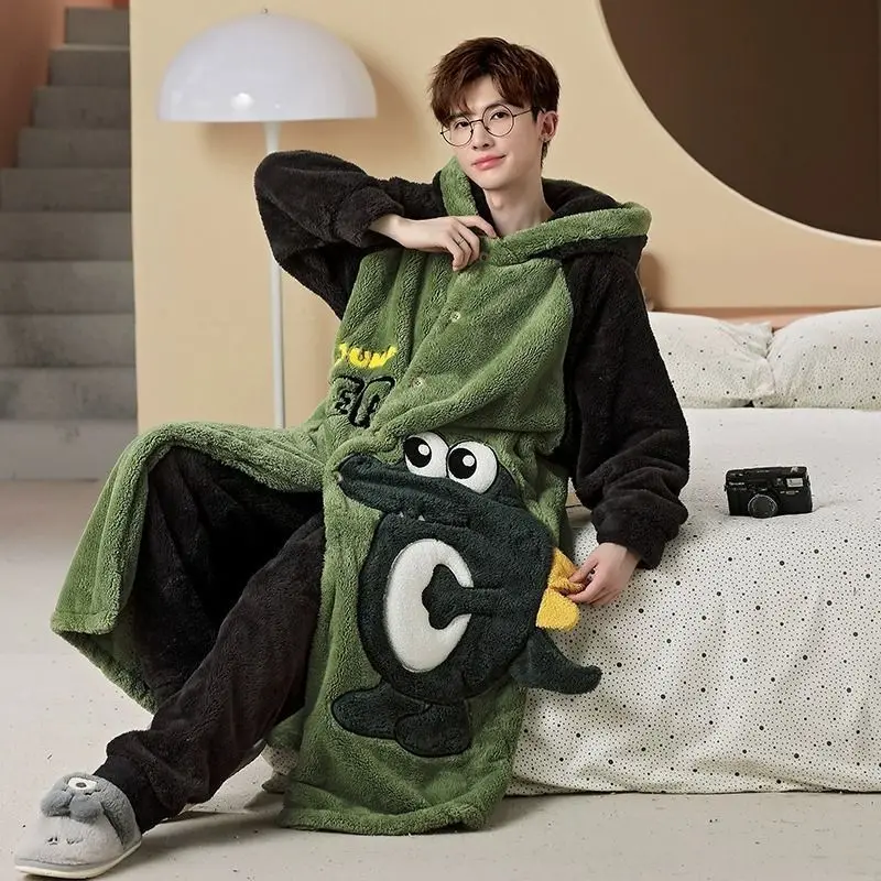 Cartoon Thick Robe Two Piece PJ Set 2