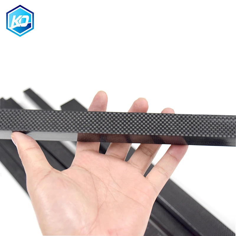 1 Piece Of 500mm 3K Full Carbon Fiber Square Tube Outer Diameter 8mm 10mm 15mm 16mm 18mm 20mm 22mm 25mm Plain Matte Surface