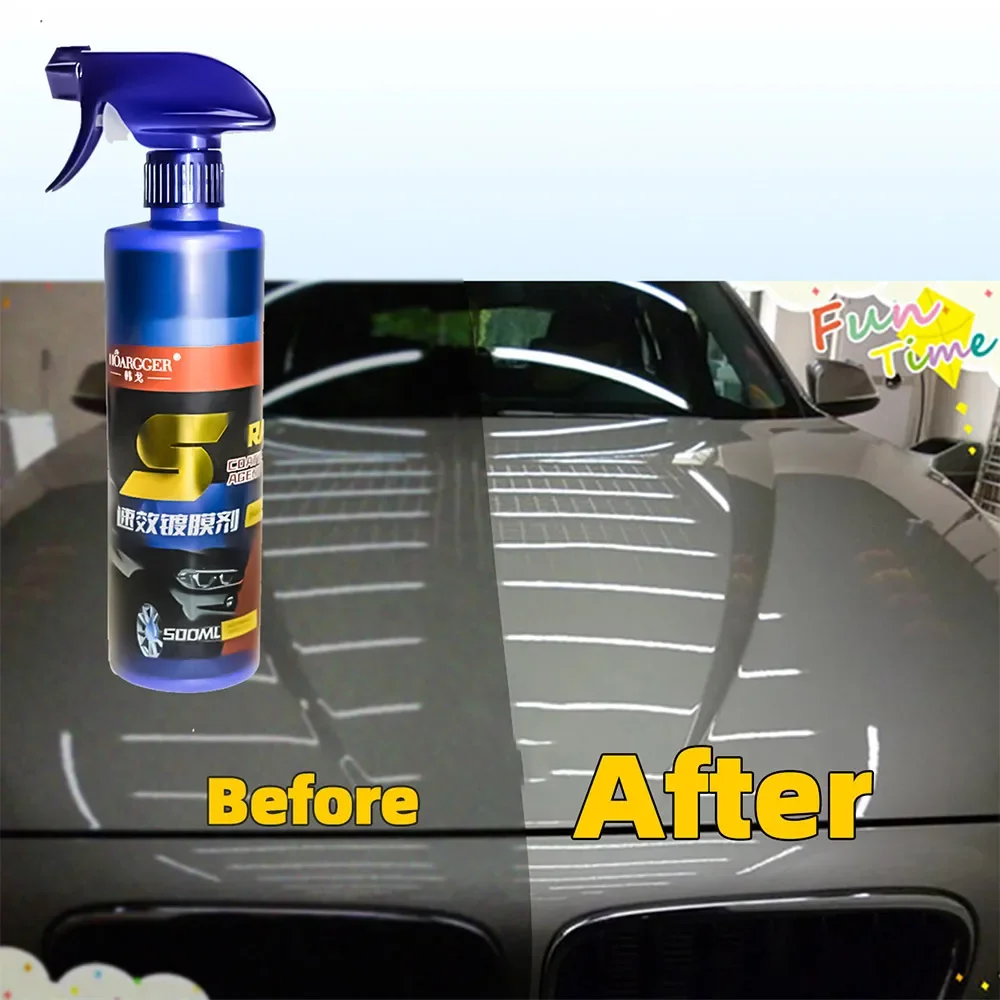 500ml 3 In 1 Car Paint Repair Ceramic Coating Spray Quick Nano-coating Spray Wax Automotive Hydrophobic Polish Paint Cleaner