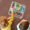 28 Pieces Kids Toy Plates and Dishes for Kitchen Playset Child Cookware Set for Kids Party Toy Children Preschool Birthday Gift 5
