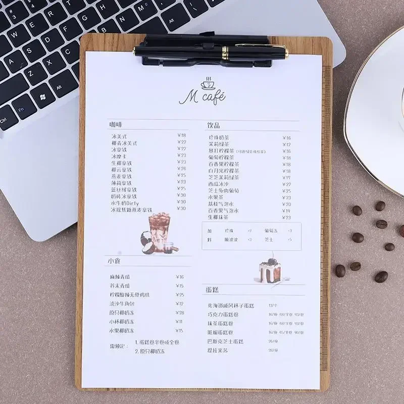 Writing Clipboard Clipboard Wood Grain A4 File Board Clip Thickened Hard Fiber Student Writing Pad Pen-insertable Writing Splint Meeting Copying