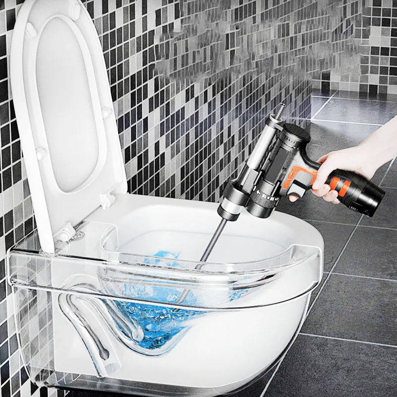 

12V electric sewer dredger pipe dredge machine toilet floor drain dredge outdoor hotel household blockage electric tools
