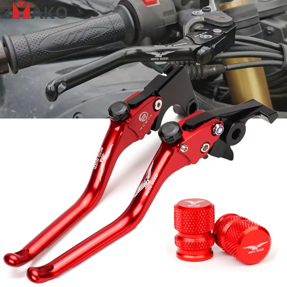 

For Moto Guzzi V7 Stone/Special/Custom V9 Bobber/Roamer BREVA 750 Motorcycle CNC Brake Clutch Levers Handle Levers Tire Caps