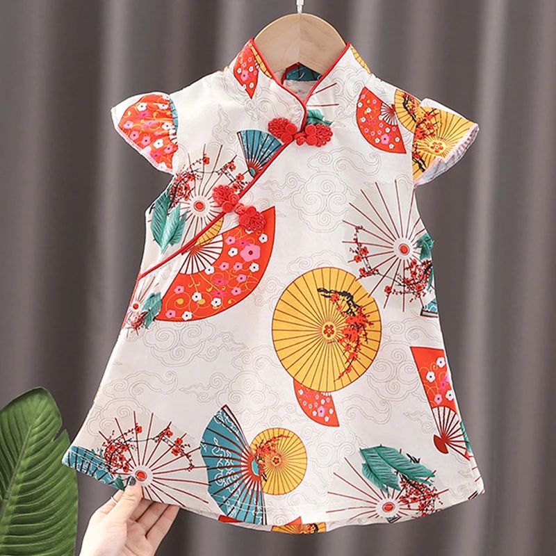 Kid Girl Dress Cheongsam Chinese Style Fashion Birthday Party Wear Teen Sisters Children Clothing Baby Girl Princess Dress A541 - Image 4