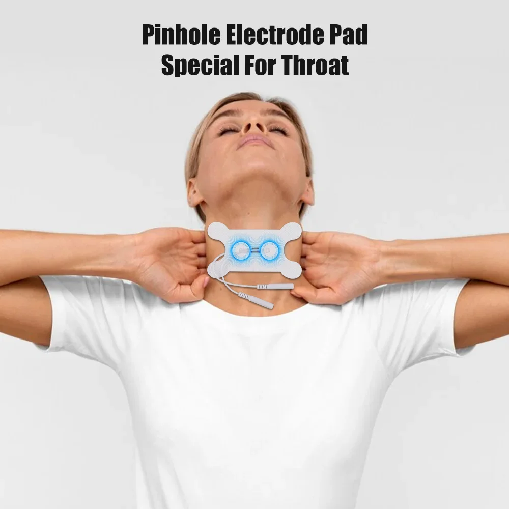 EMS Tens Electrode Pads Gel for Throat Body Massager Non-Woven Patch Self-Adhesive Acupuncture Physiotherapy Massage Pad 1/2pcs