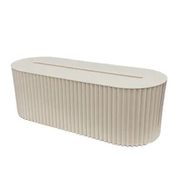 Durable Plastic Tabletop Cable Storage Box for Bedroom - Portable and Easy to Use (WHITE)