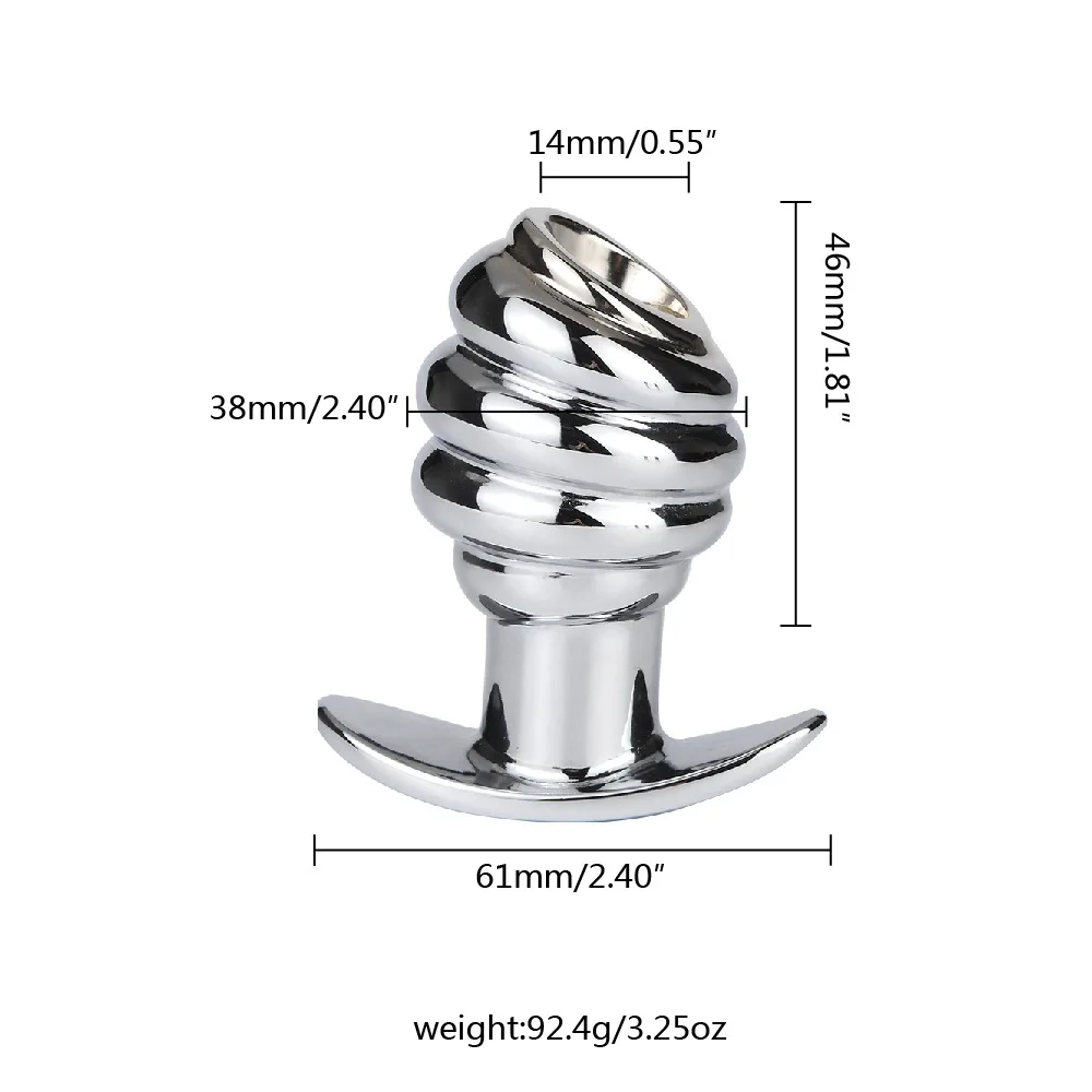 Stainless Steel Hollow Thread But Plug Expansion Flirting Enema Adult Couples Fun G-spot Ass Stimulation Unisex Erotic Training