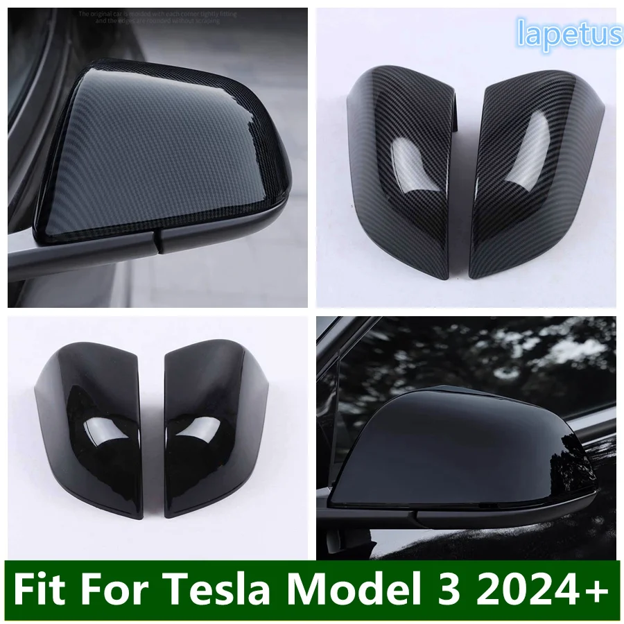 

Fit For Tesla Model 3 2024+ Outer Side Door Rearview Mirror Protector Shell Decoration Frame Cover Trims Car Styling Accessories