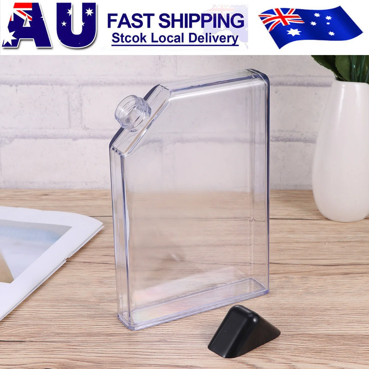 Creative Plastic Water Bottle 450ml Flat Design Portable Stylish Simple Kids Bottles Travel Hydration A5 Water Containers