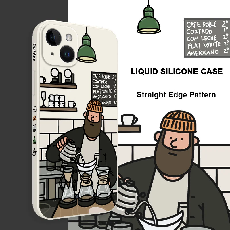 Coffee Uncle Silicone Phone Case - Sleek and Stylish Protective Cover