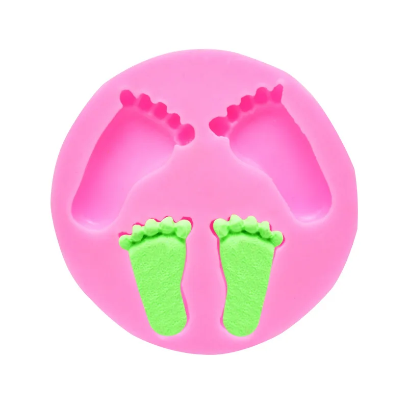 

3D Palm and Footprint Shape Silicone Mold DIY Pastry Cake Decorative Baking Tool Chocolate Palm Molding Jewelry Craft Resin Mold