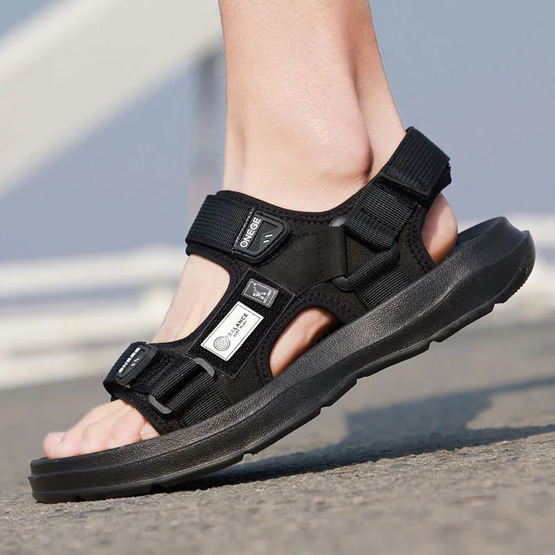 Sports Shoes Summer Sandals Mens Shoes New Summer Wear-Resistant Sandals Versatile Casual and Fashionable Outdoor Beach Shoes Simple Sports Shoes for Men