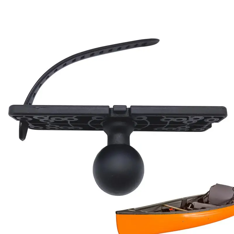 Fish Finder Mount For Kayak Waterproof Fish Finder Ball Mount Wear-Resistant Black Bracket User-Friendly Plate For GPS