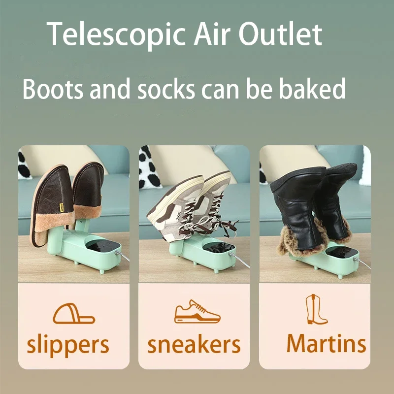 Electric Shoes Dryer Deodorizer with Heat Dehumidifier Device Foot Warmer Heater for Home Adjustable Portable Boots Dryer 2