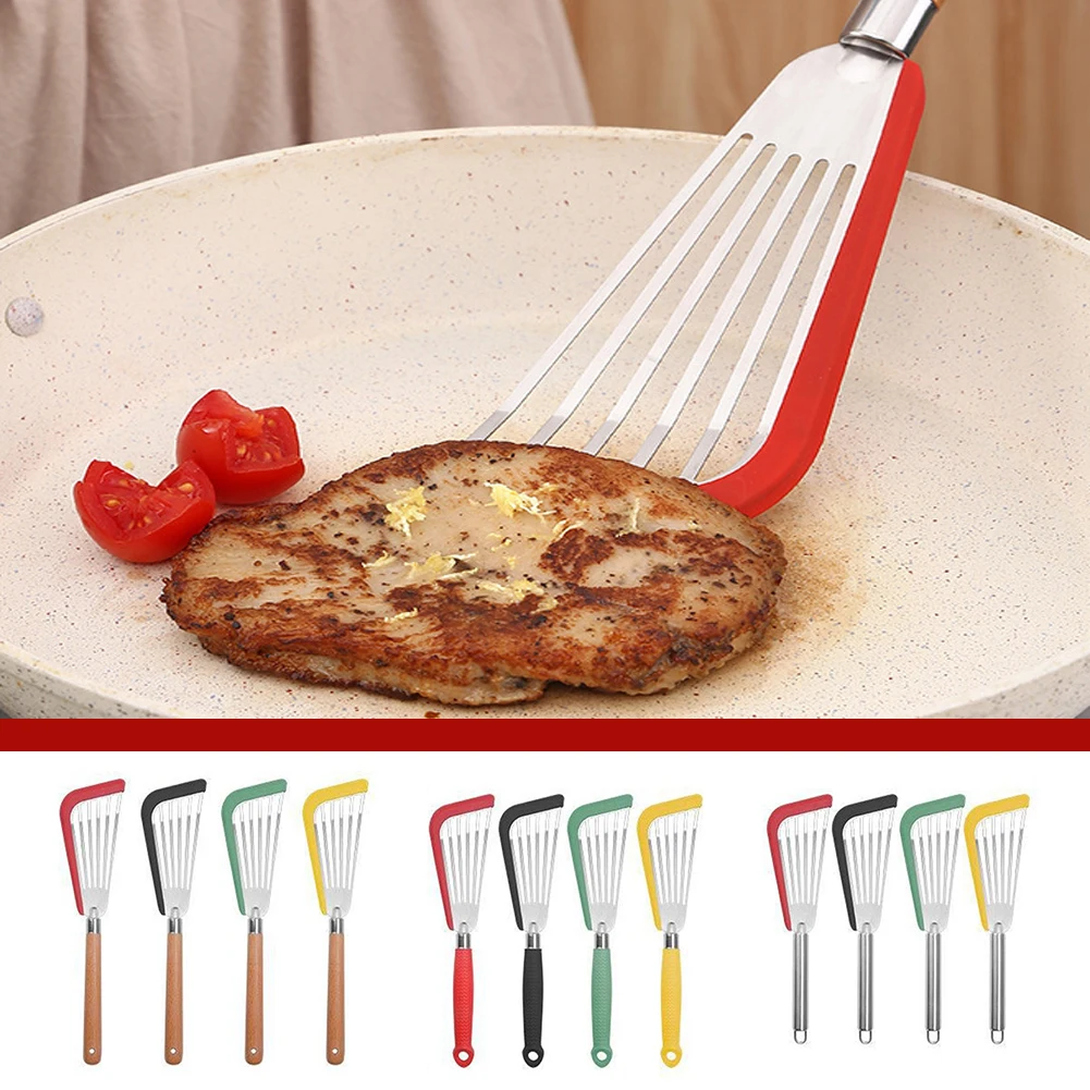 

Slotted Fish Spatula Stainless Steel with Silicone Cooking Spatula Turner Long Handle Thin Spatula for Pancake Egg Steak Omelet