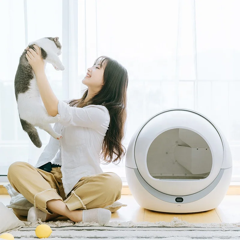 

APP WIFI Control Intelligent Self-Cleaning For Big Pet Cats Toilet Fully Enclosed Smart Cat Box Automatic