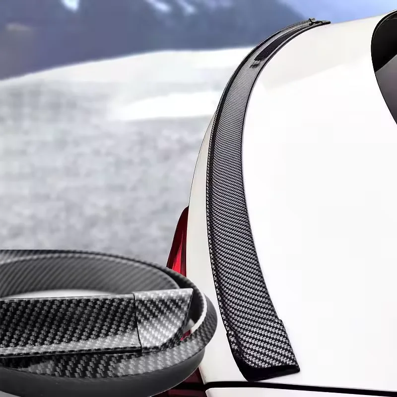 Spoiler Universale 1,5M in Fibra di Carbonio Nero Lucido per Modifica Auto, Alettone Posteriore - immagine 4