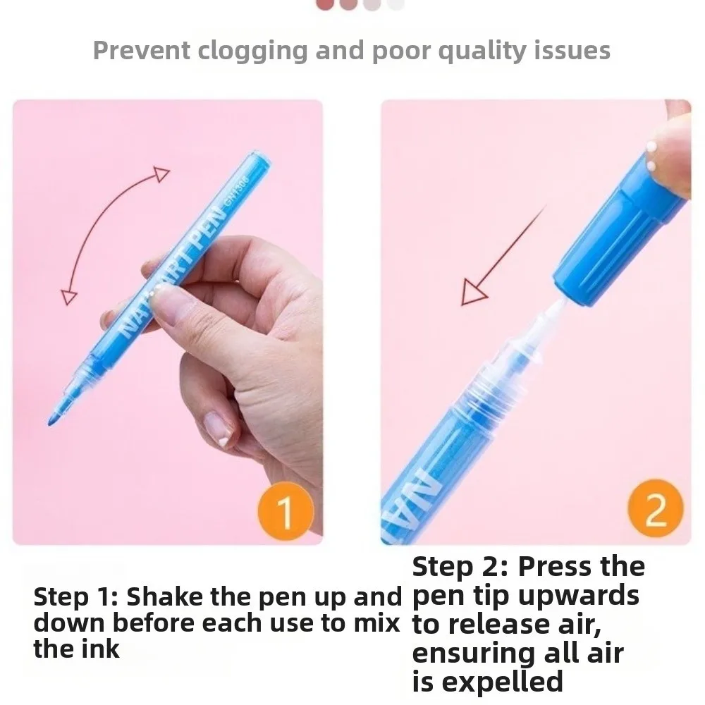 새로운 7/12 색상 네일 아트 마커 젤 네일 DIY 아트 네일 장식 네일 아트 그래피티 펜 방수 네일 아트 펜 세트