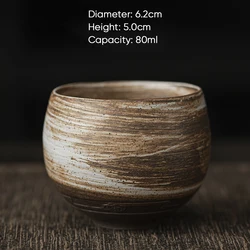 Elegant Handmade Ceramic Drinkware - Premium Porcelain Design - 80ml (A)