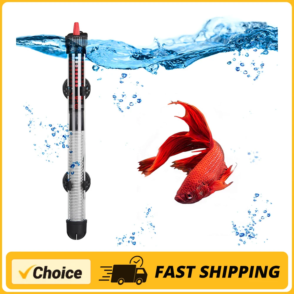 110v-220v Adjustable Temperature Thermostat Heater Rod 25W50W Submersible Aquarium Fish Tank Water Heat EU /US Plug