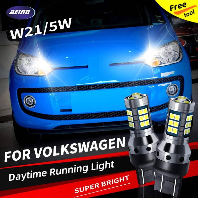 2pcsW215WLEDDaytimeRunningLightBlubsDRLCanbusErrorFreeForVolkswagenVWCaddy.jpg