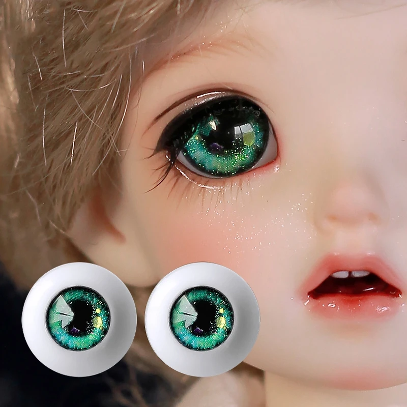 Doll Eyes Adollya Doll Accessories 3D Eyeballs 10mm 12mm 14mm 16mm 18mm for 1/12 1/8 1/6 1/4 1/3 Dolls