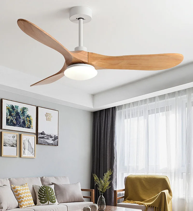 Description Picture 4 of itemLuxury Natural Wooden Ceiling Fan Home Decorative Pendant Fan With Lamp Reversible Motor Suitable for Summer and Winter