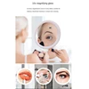 1 PCS 10X Magnifying Mirror With Light Makeup Mirror With Lights White ABS For Bathroom, Bedroom, Hotel 2