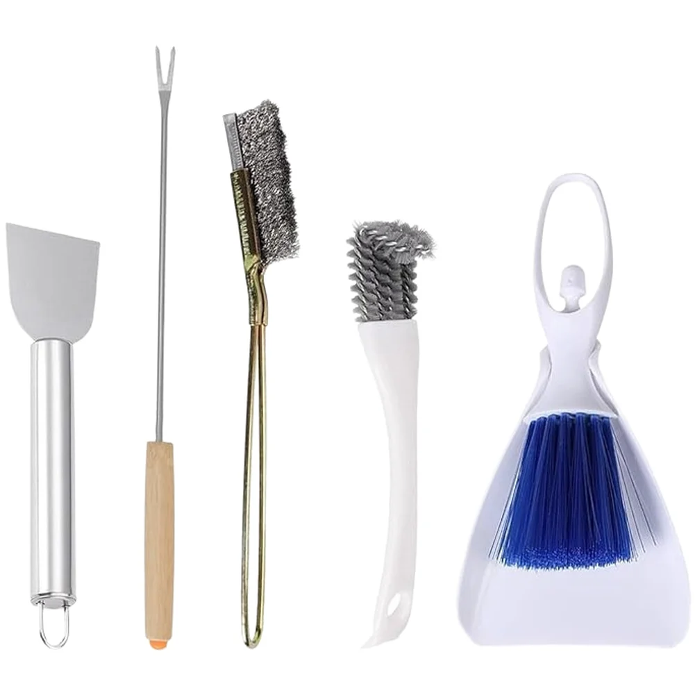 앵무새, 핀치, 코카티엘 및 앵무새를 위한 스테인리스 스틸 브러시와 스크레이퍼가 포함된 새장 청소 도구 세트