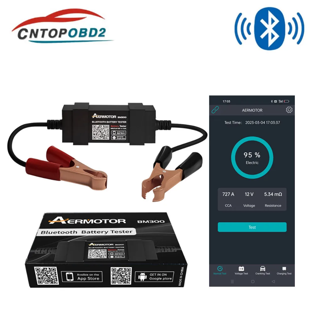 Car Battery Checker Bluetooth 4.0 12v Auto Battery Assistant Analyzer Test Tool Monitor iOS Android