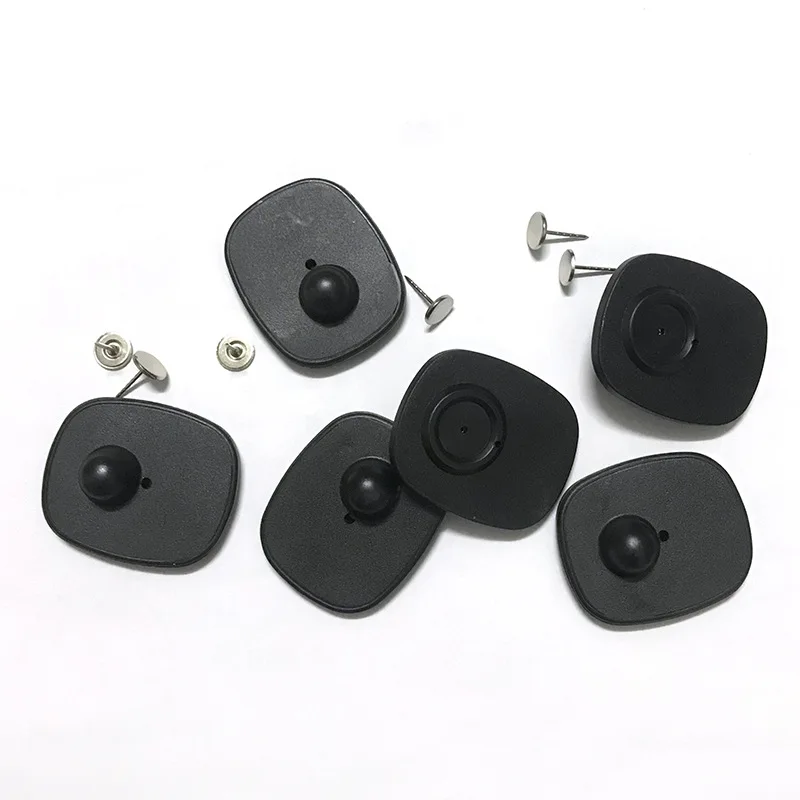 EAS 의류 도난 방지 마그네틱 버클 RF 8.2Mhz, 도난 방지 하드 라벨 감지 거리 1.1-1.5m, 100 피스