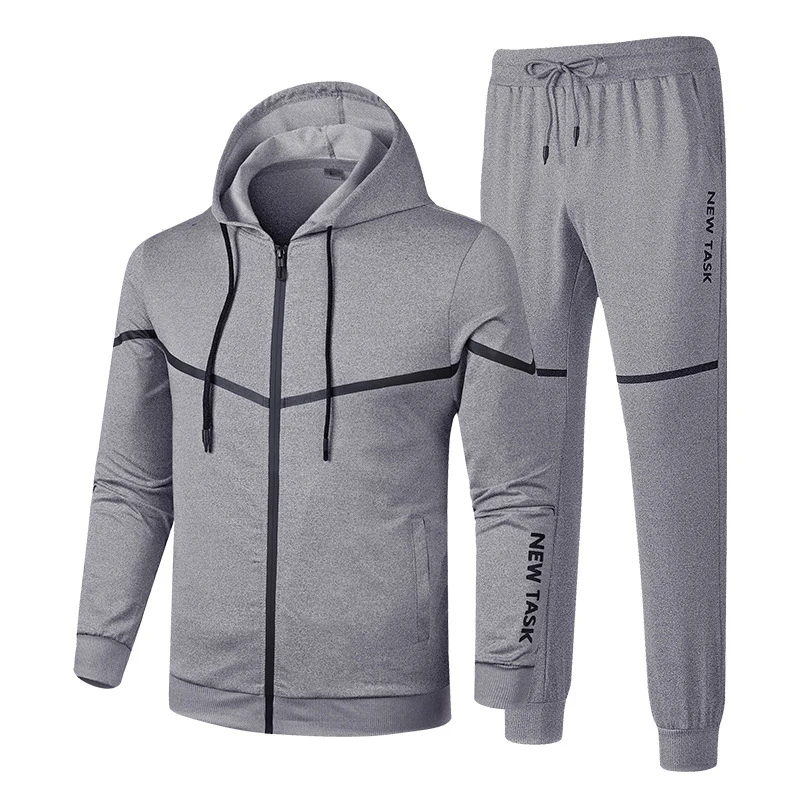 

Men's Sweater Set Autumn/Winter Male Hooded Zipper New Loose Fitting Sports Casual Couple Set Drawsting Pants Outfit Fitness Top