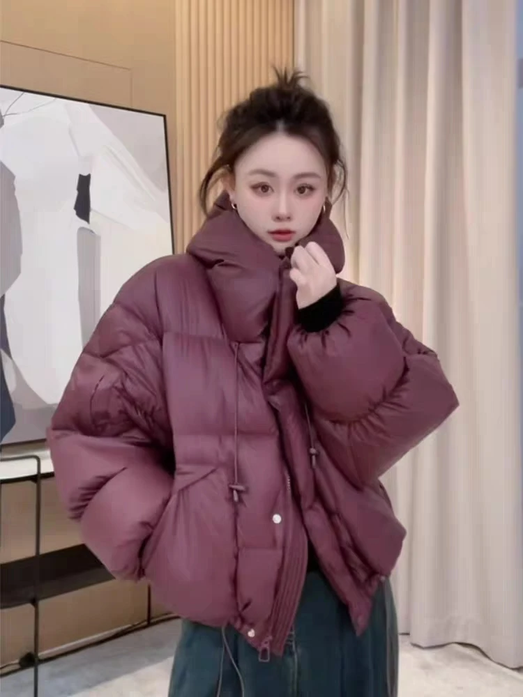 Advanced Fitting Doded Dwn Cotton Jacket for Women in Autumn and Winter, New Fashionable Short Style Warm Bread Jacket T