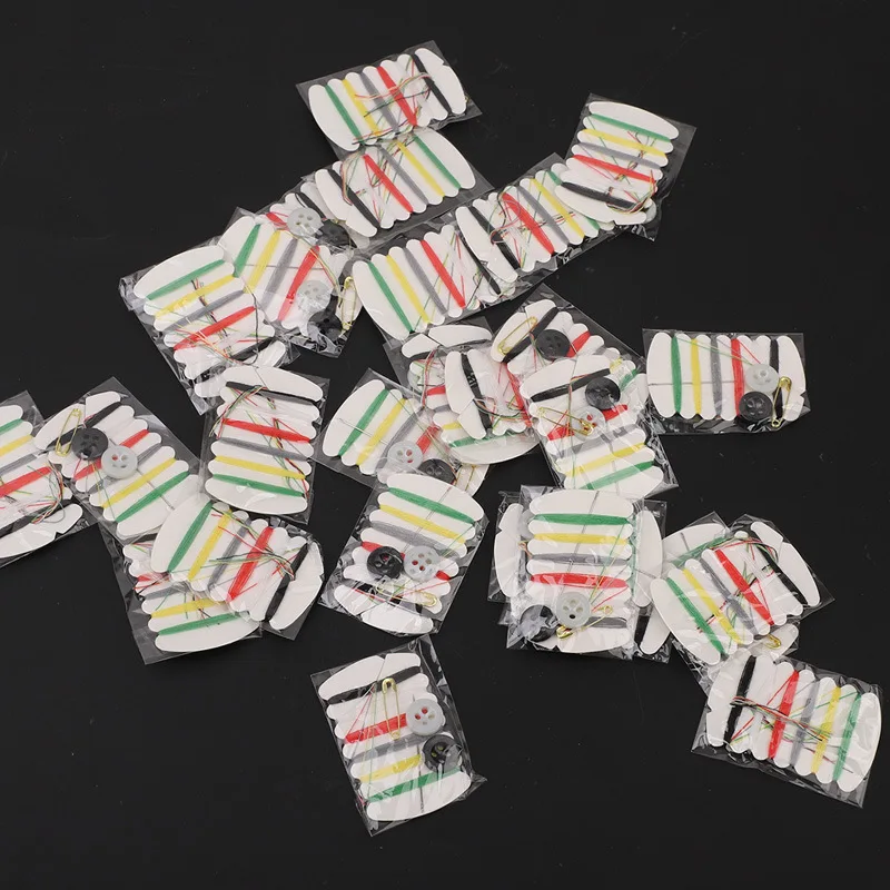 Small Hotel Home Sewing Box Set - Mini Sewing Kit with Needle and Thread