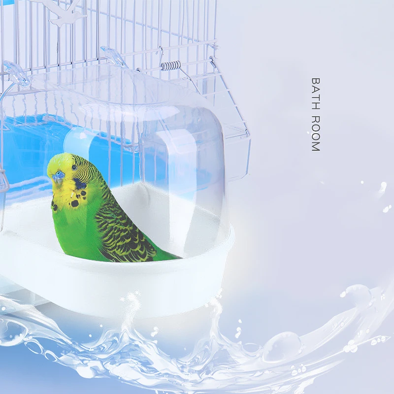 New Bird Water Bath Tub For Pet Bird Hanging Bowl Parrots Parakeet Birdbath