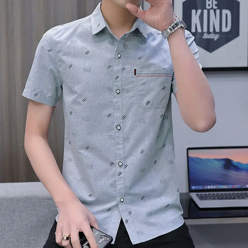 New Summer Short-sleeved Men's Shirt 1