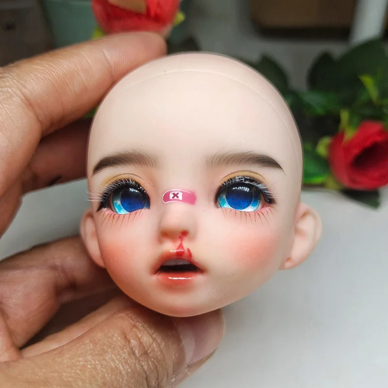 

Doll Head for 1/6 Bjd Doll Makeup Head 3D Eye changing Hand painted Finished Cute Diy Gift Girl Toys Doll Accessories