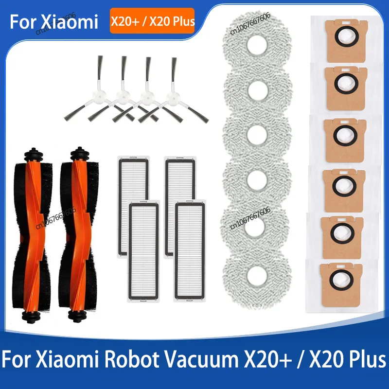 Vervangingsset Voor Xiaomi S20 / Dreame S20 Pro - Hoofdborstel, HEPA-filter, Dweildoek & Stofzak