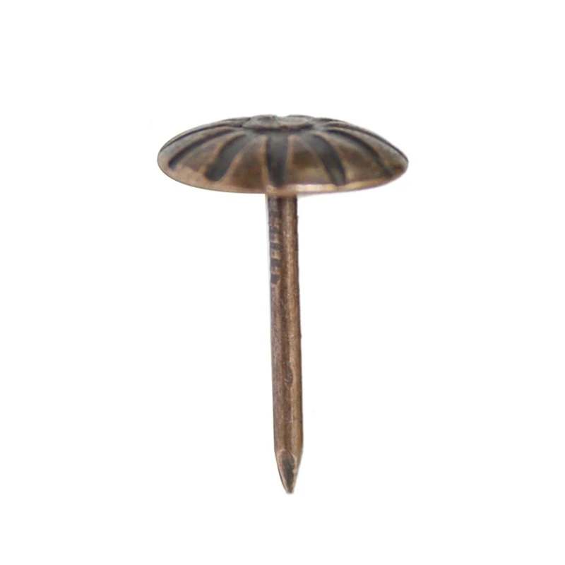 100 Pcs Antique Furniture Nail Decorative Tacks Upholstery Nail for Upholstered Furniture Cork Board or DIY