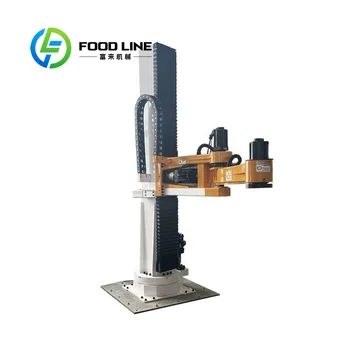 Robot pallettizzatore industriale per l'automazione del magazzino, braccio flessibile per l'impilamento di sacchi e cartoni, imballaggio automatico