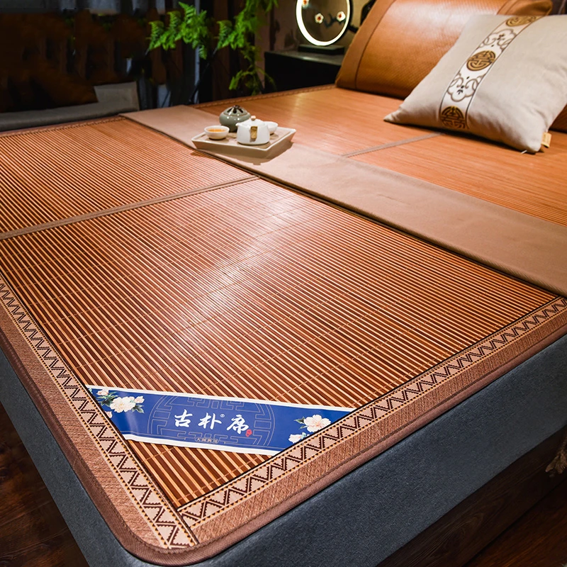 Natural Carbonized Bamboo Mat Cool Mattress Summer Naked Sleeping Straw
