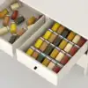 4 Layer Spice Drawer Organizer Adjustable Acrylic Spice Jars Rack Tray Expandable Seasoning Organizer Cabinet Kitchen Shelves 4