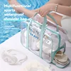 PVC Toiletry Bag Women Swimming Storage Bag Clear Makeup Bag Travel Toiletries Organizer Storage Bath Toiletry Wash Zipper Bag 3