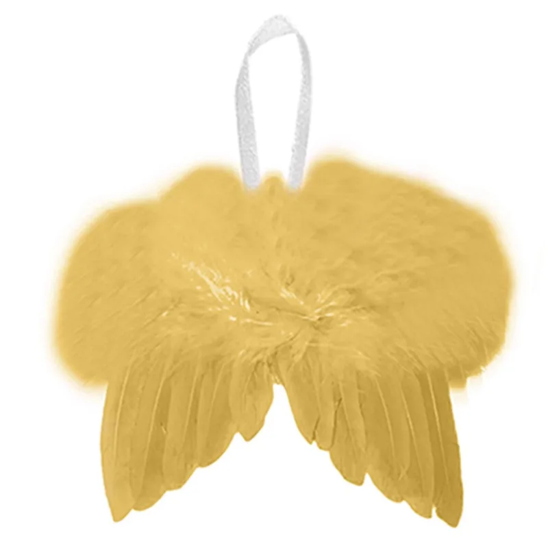 1//5/10PCS Angel White Feather Wing Christmas Tree Decor