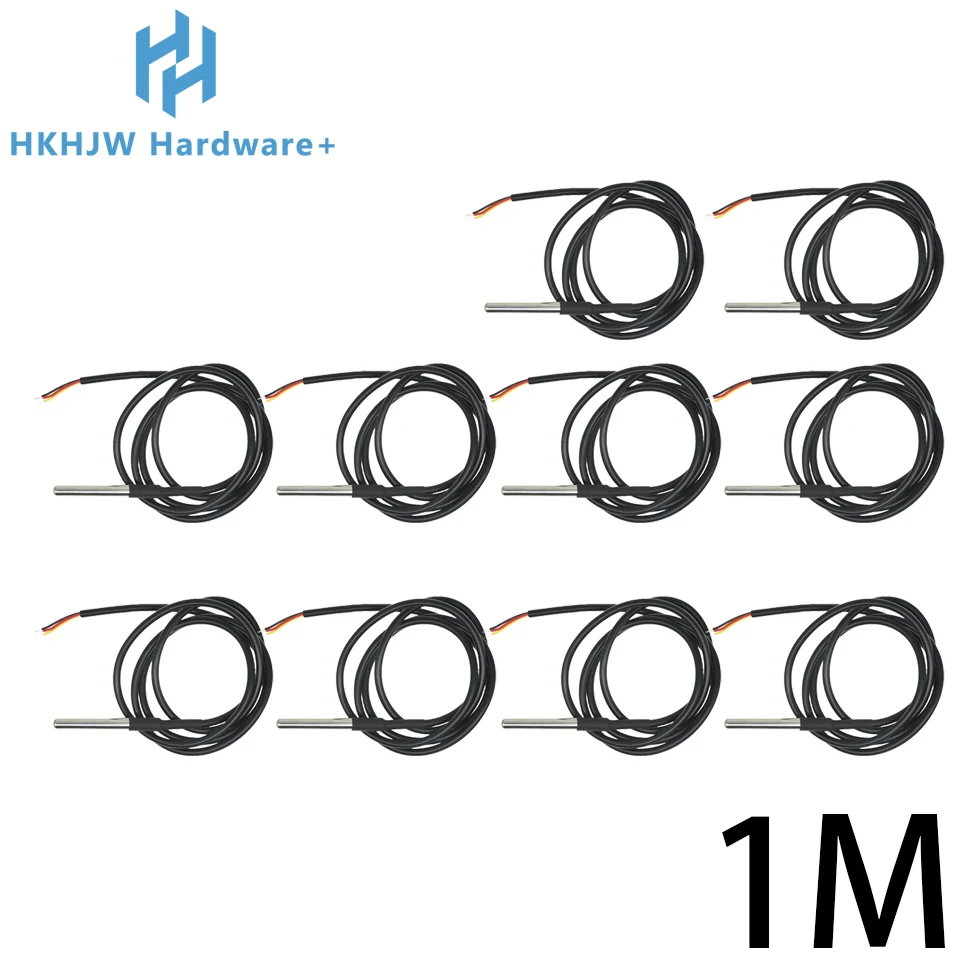 1/10PCS DS18B20 Waterproof Thread Temperature Probe Temperature Sensor Stainless Steel thumbnail 5