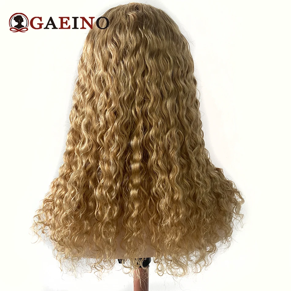 180 Density Water Wave U Part Hair Wigs P27-613# Real Human Hair No Leave Out U Part Wigs for Women 14-28Inch Glueless Wig